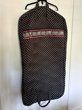 Vera Bradley Black and Red Patterned Garment Bag - Retired - 46x24